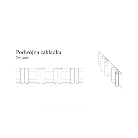 TAŚMA MARSZCZĄCA BAWEŁNIANA 7,5 CM – PODWÓJNA ZAKŁADKA 1:2,5